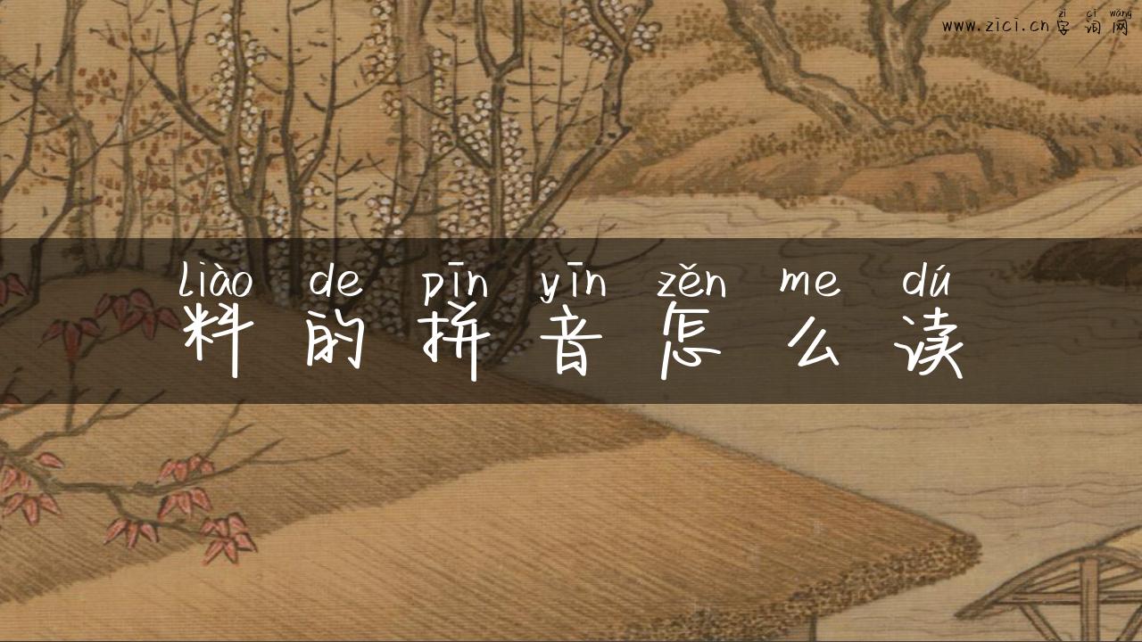 料的拼音怎么读