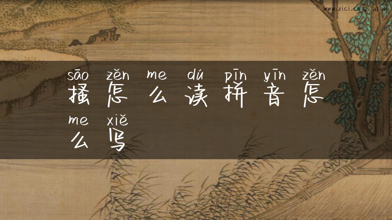 搔怎么读拼音怎么写