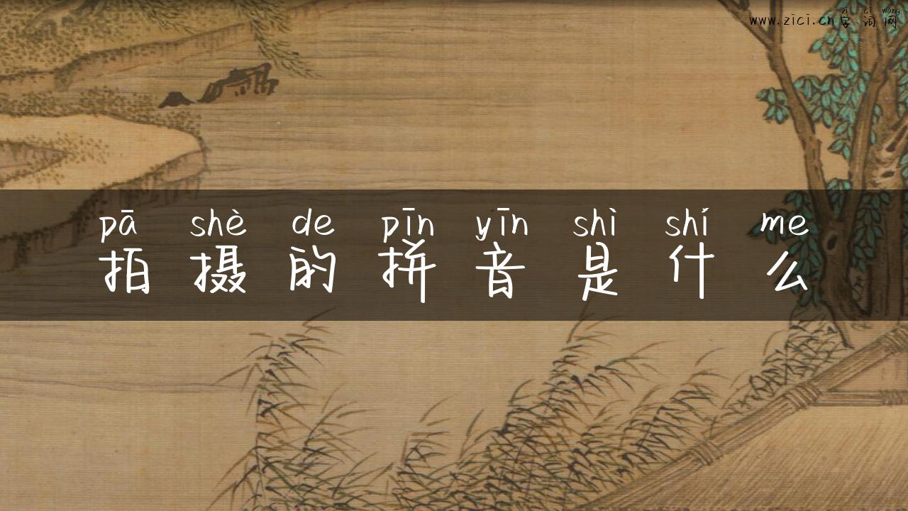 拍摄的拼音是什么