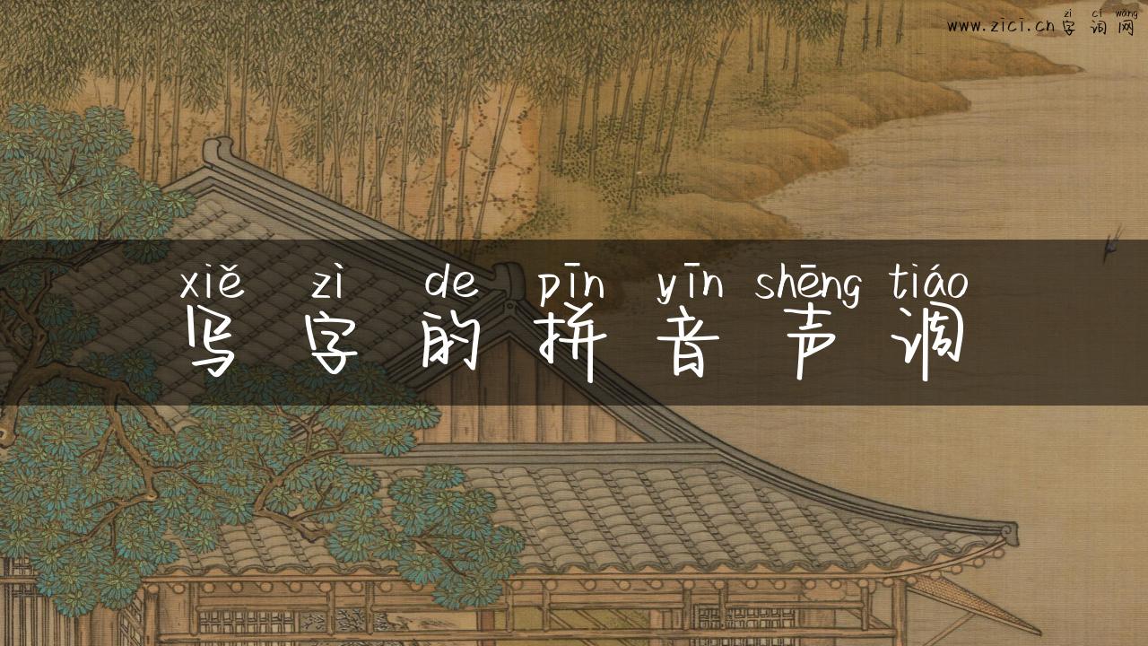 写字的拼音声调
