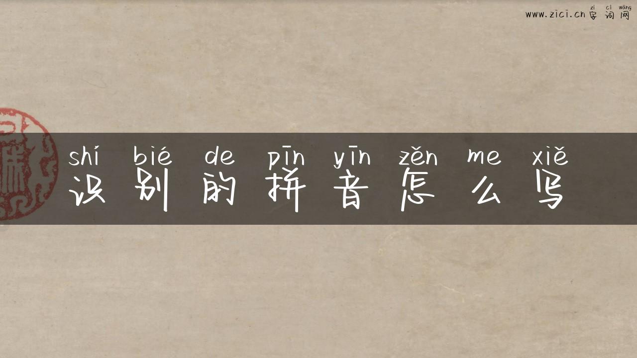 识别的拼音怎么写