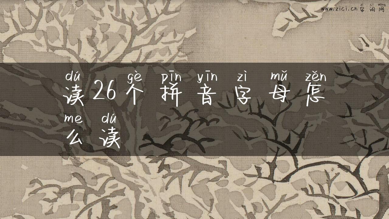 读26个拼音字母怎么读