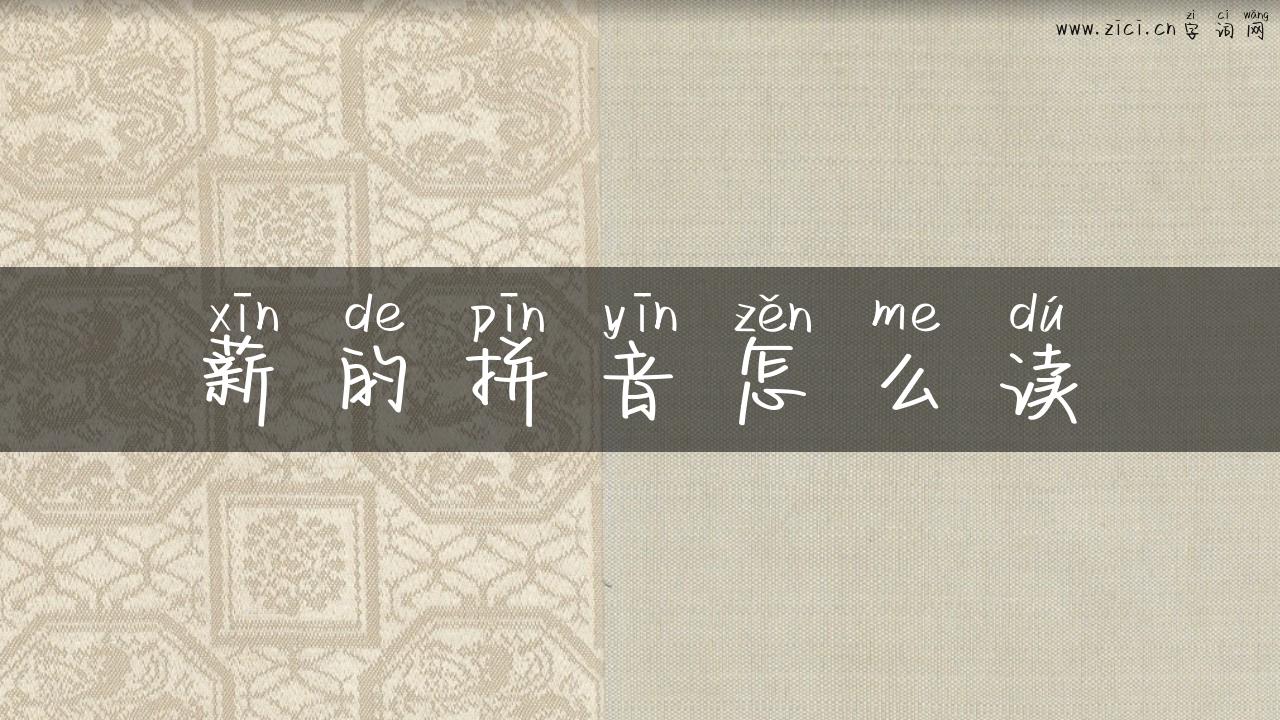 薪的拼音怎么读