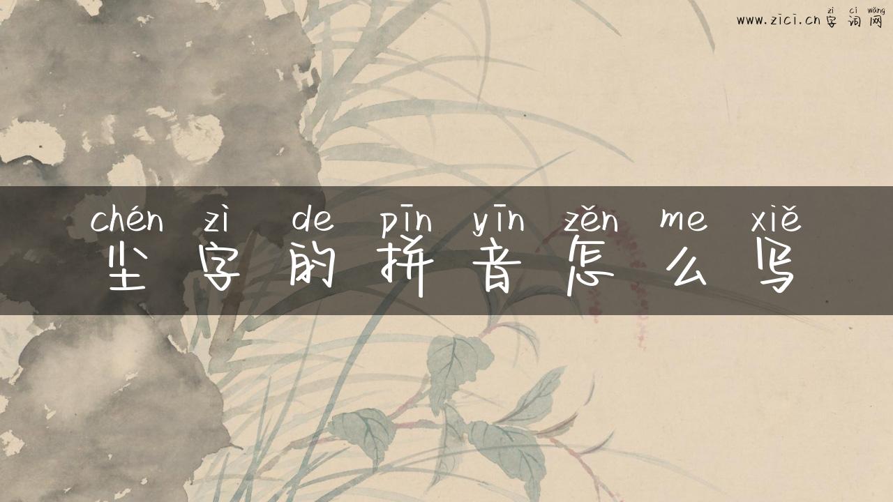 尘字的拼音怎么写