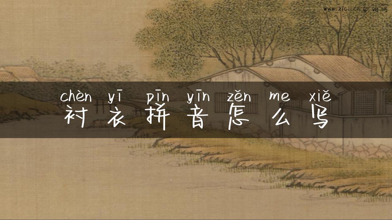 衬衣拼音怎么写