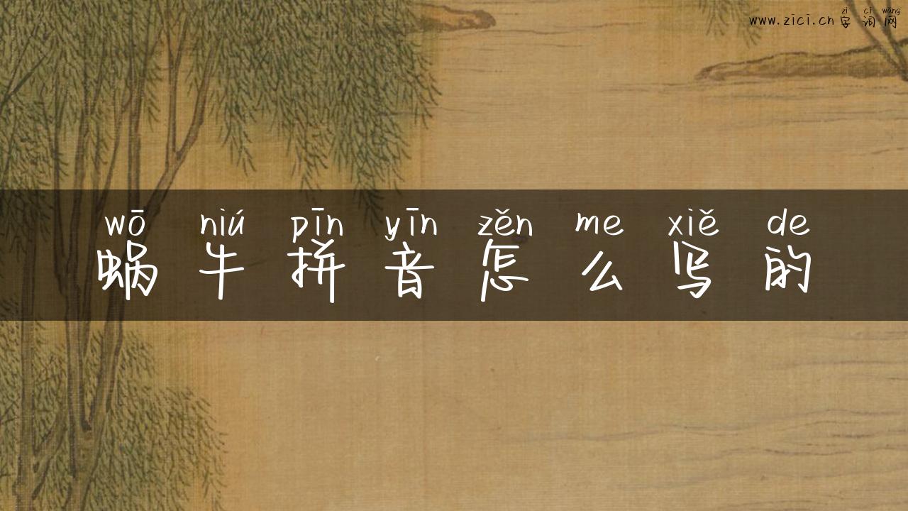 蜗牛拼音怎么写的