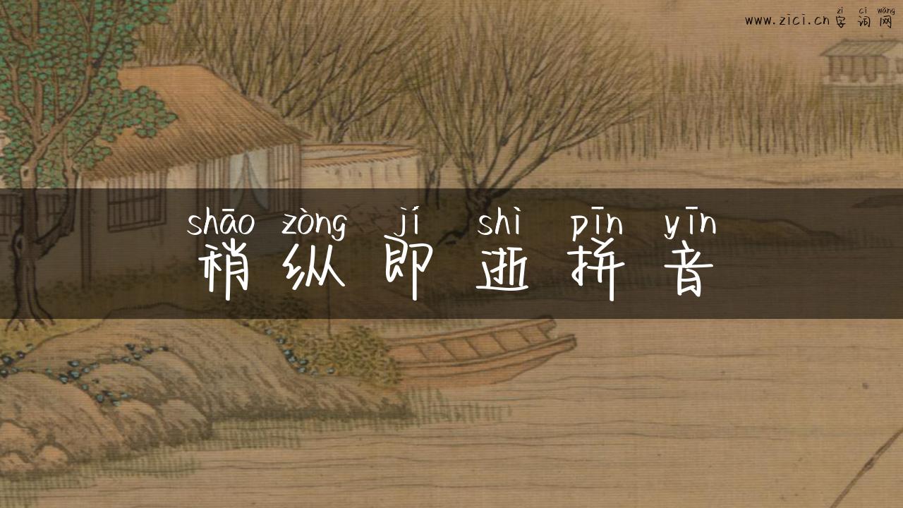 稍纵即逝拼音
