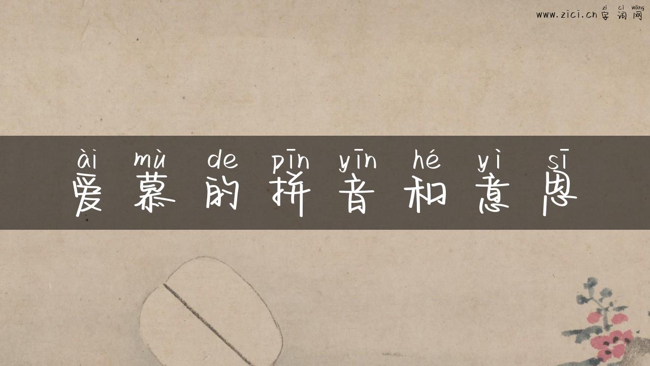 爱慕的拼音和意思