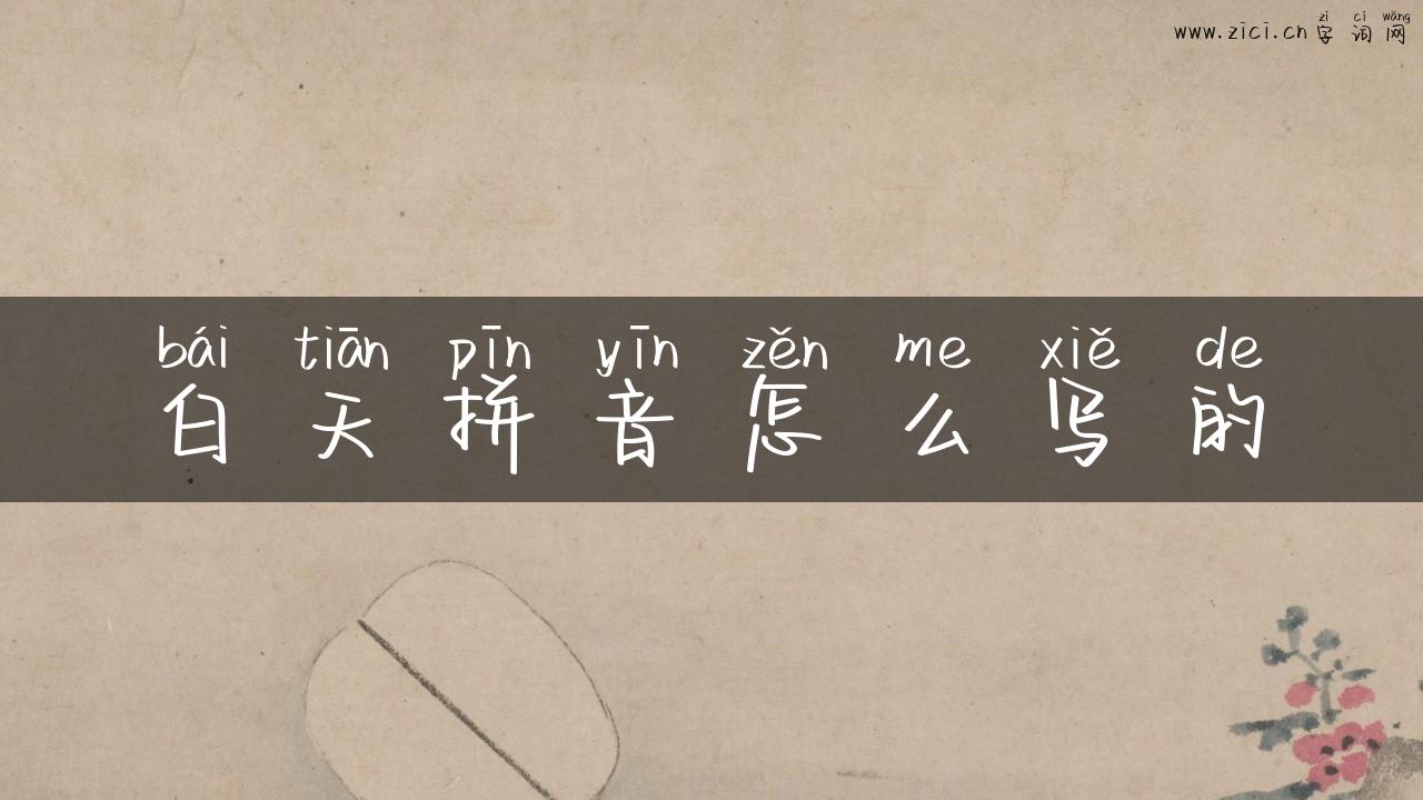 白天拼音怎么写的