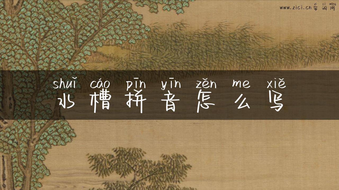 水槽拼音怎么写