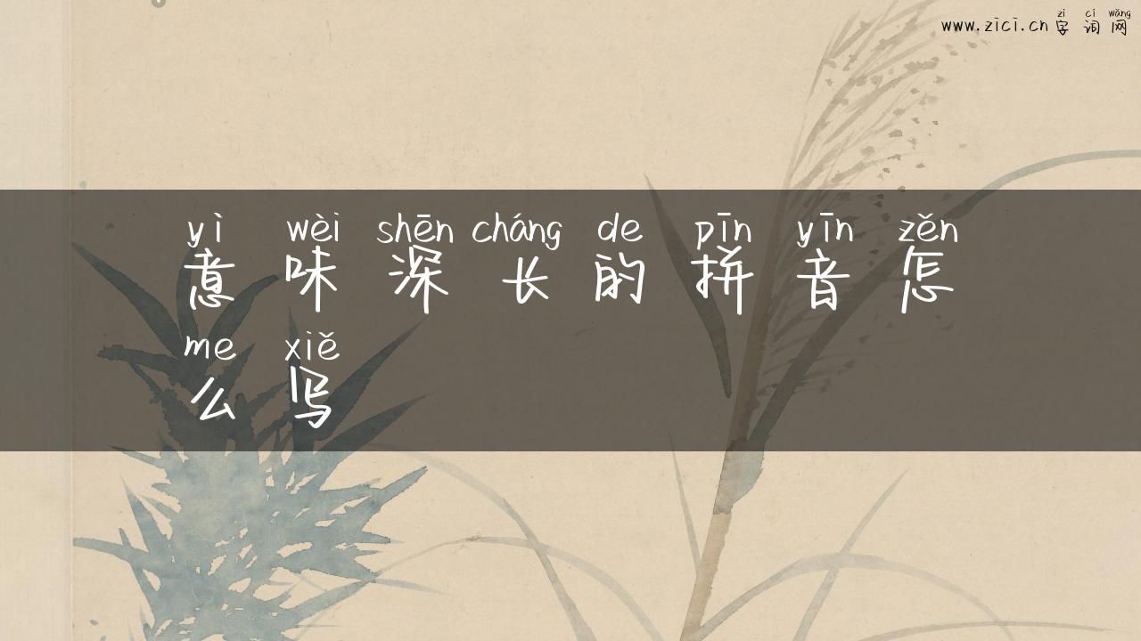 意味深长的拼音怎么写