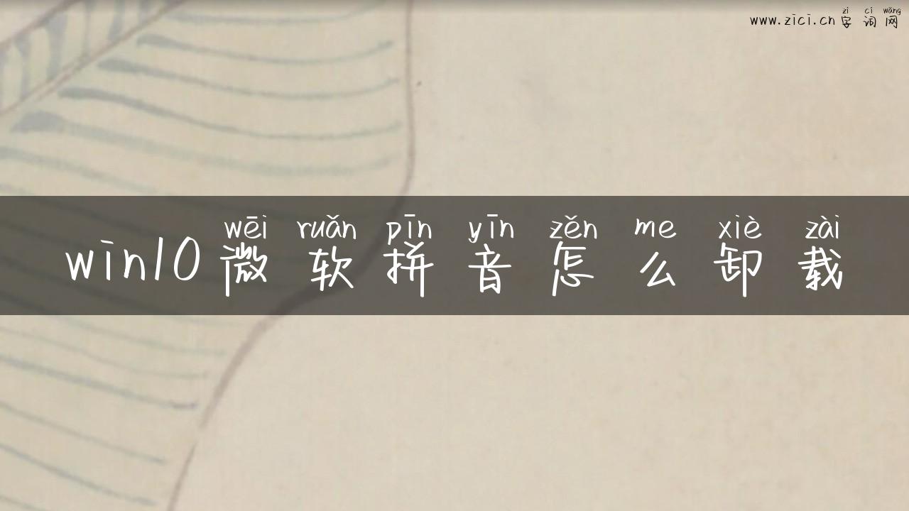 win10微软拼音怎么卸载