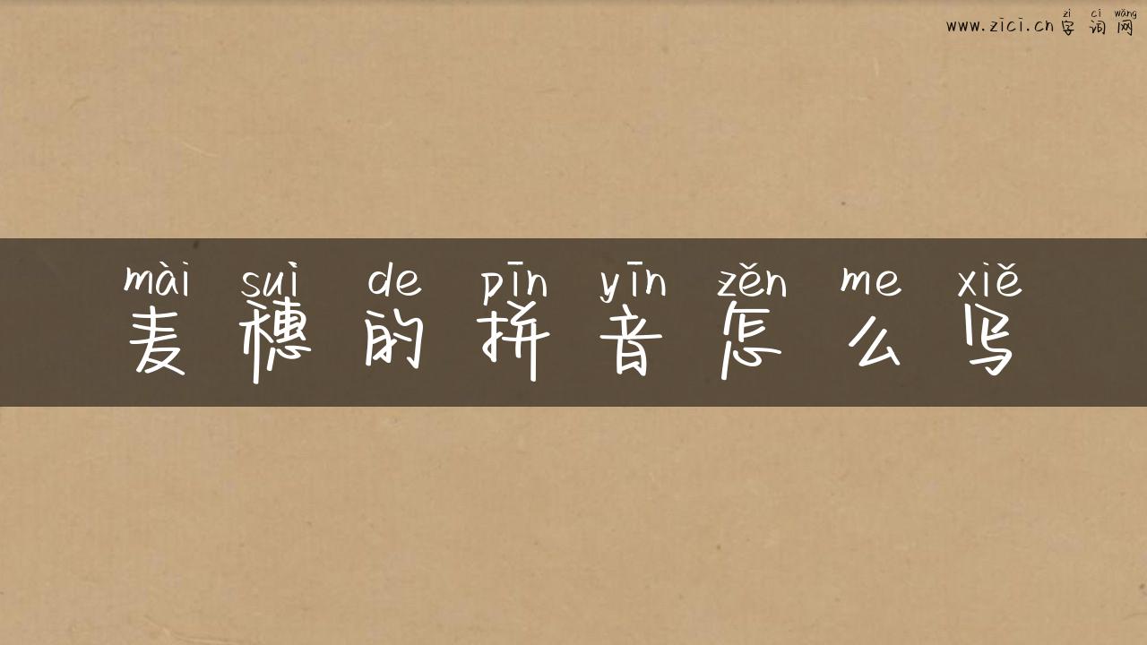 麦穗的拼音怎么写