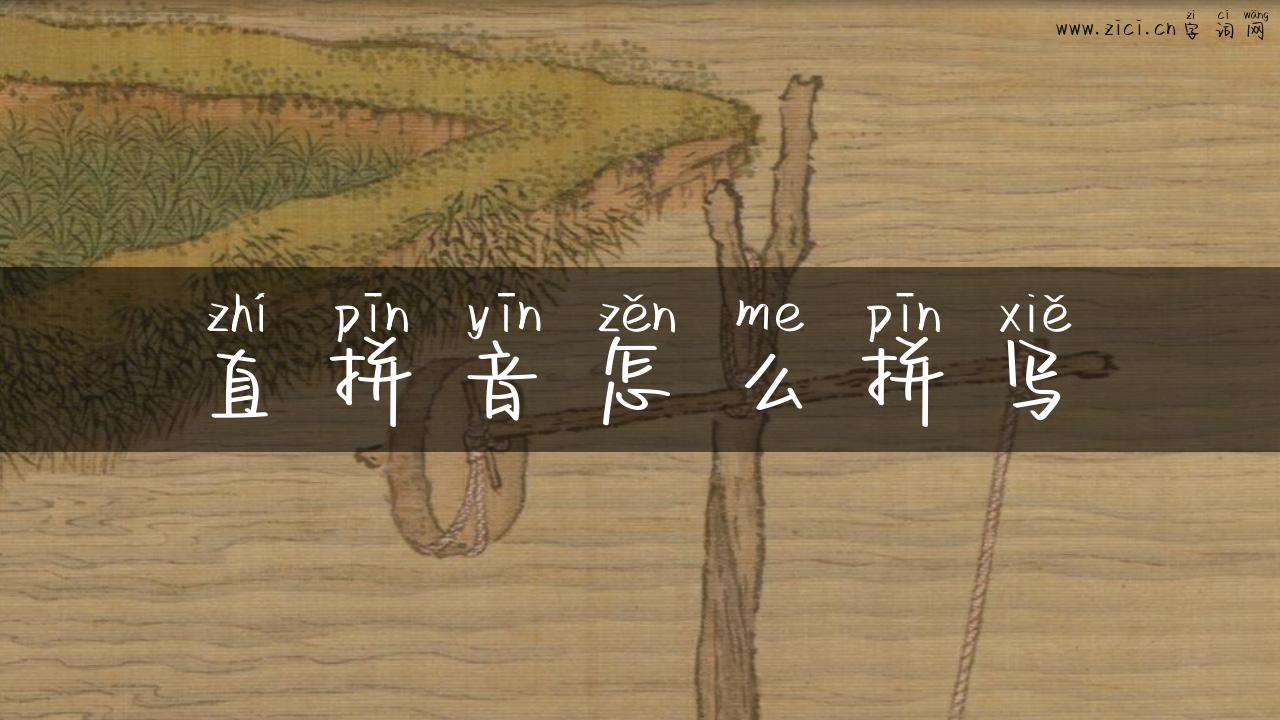 直拼音怎么拼写