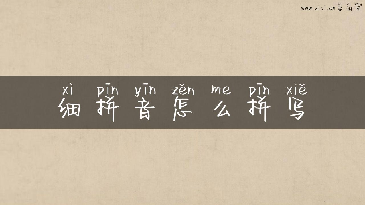 细拼音怎么拼写
