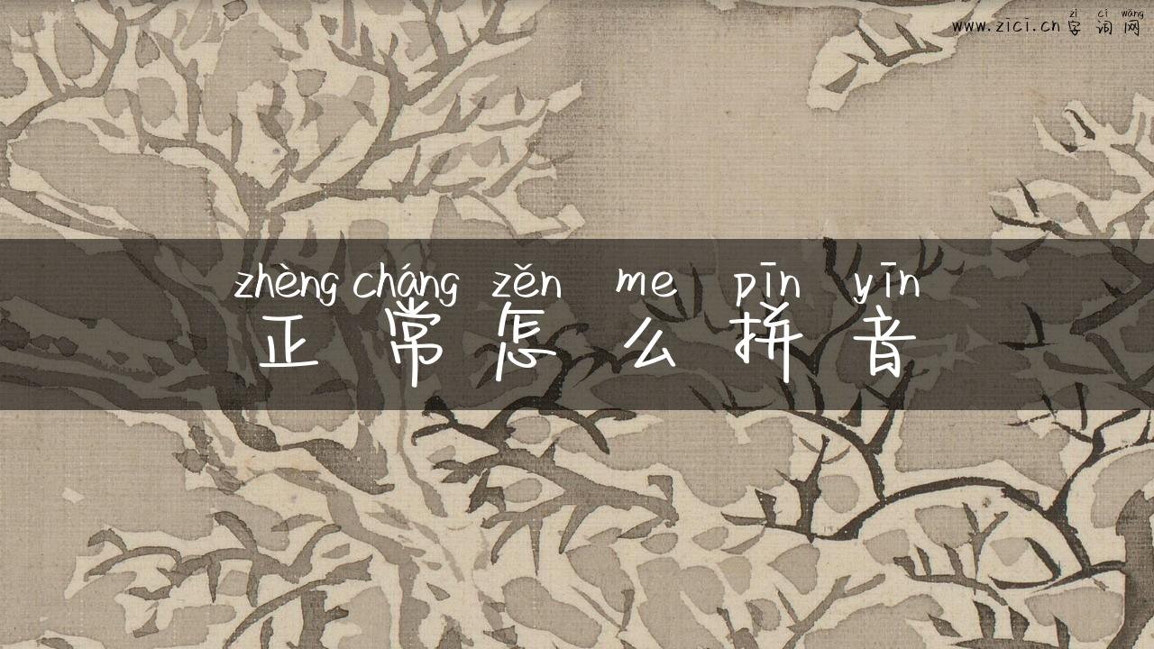 正常怎么拼音