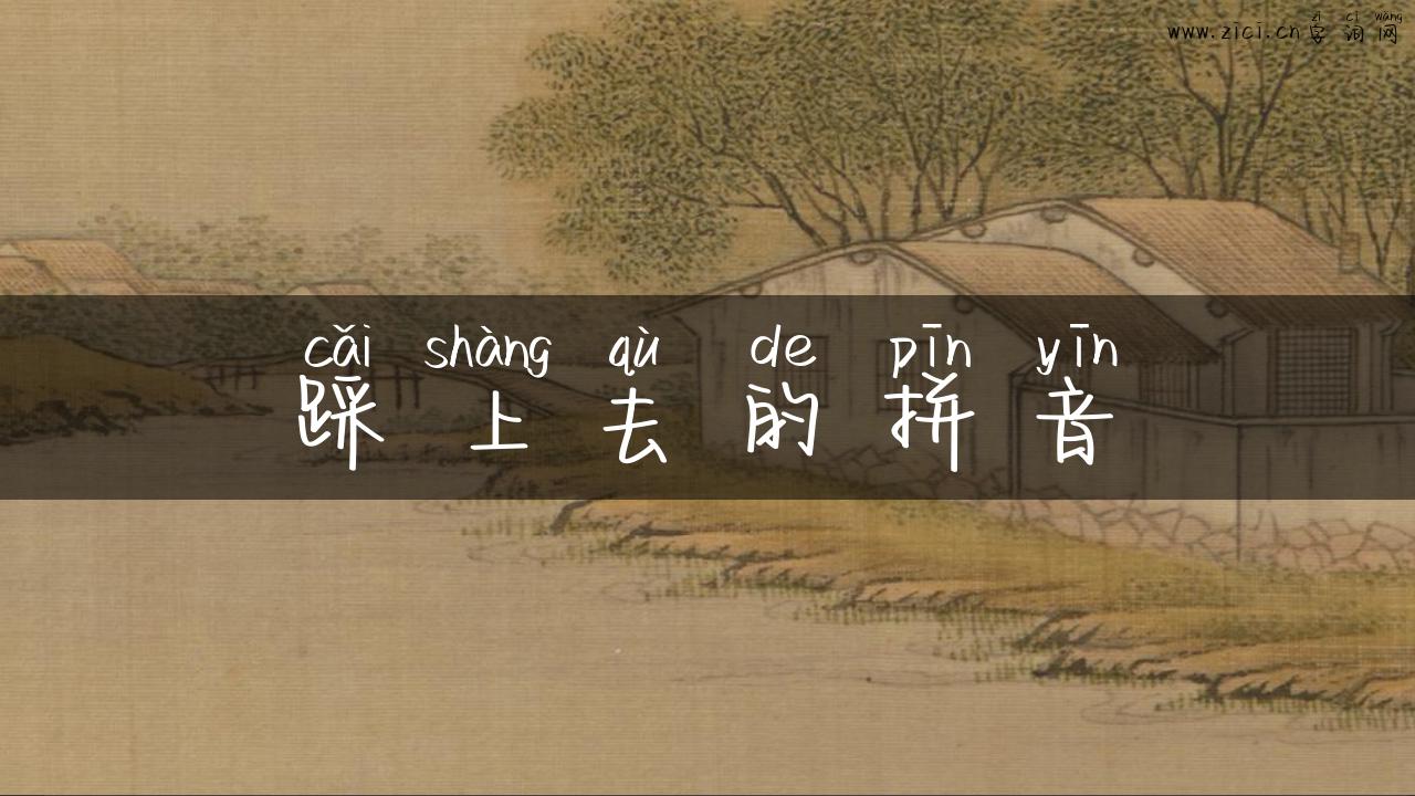 踩上去的拼音