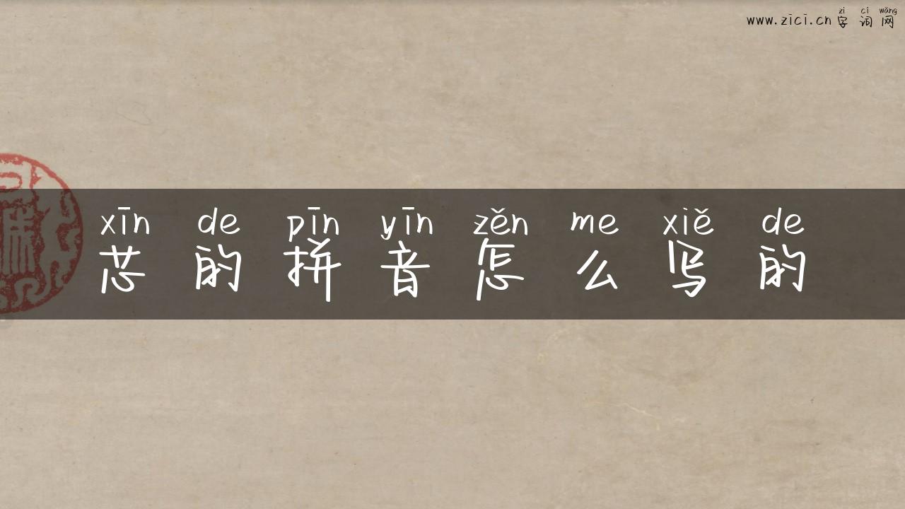 芯的拼音怎么写的
