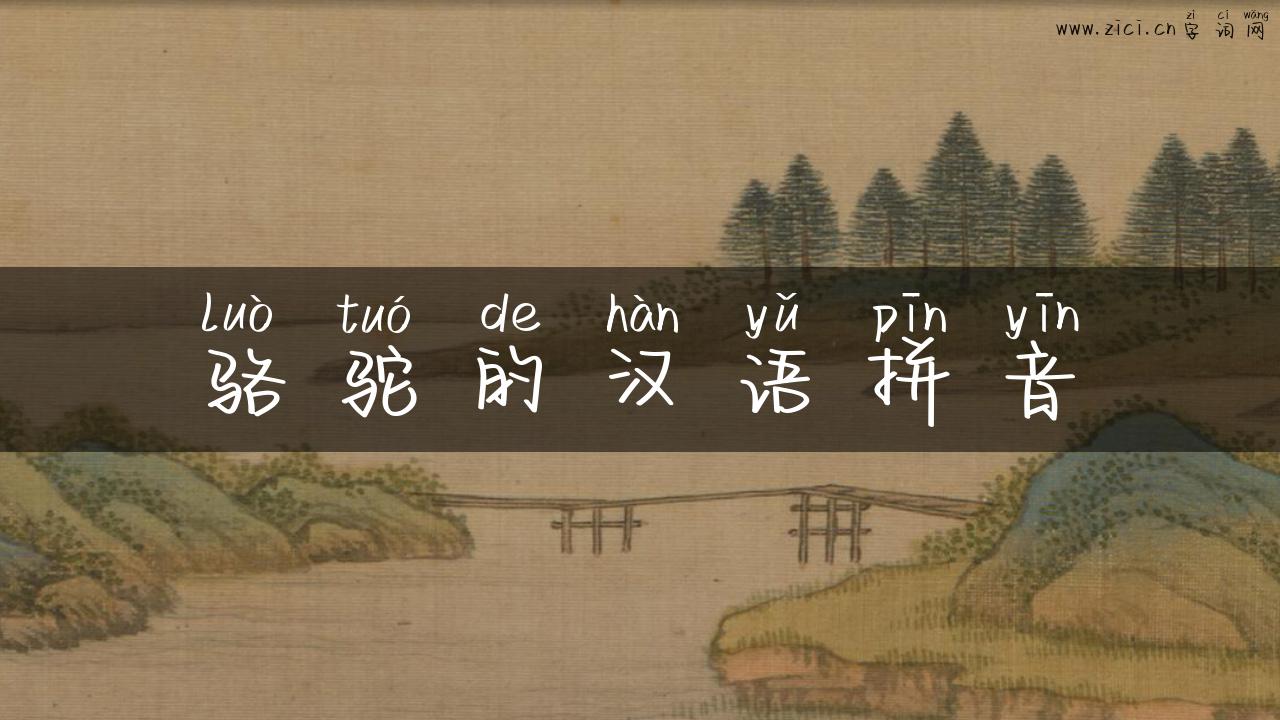 骆驼的汉语拼音