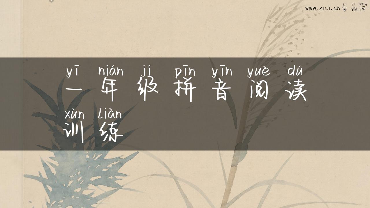 一年级拼音阅读训练
