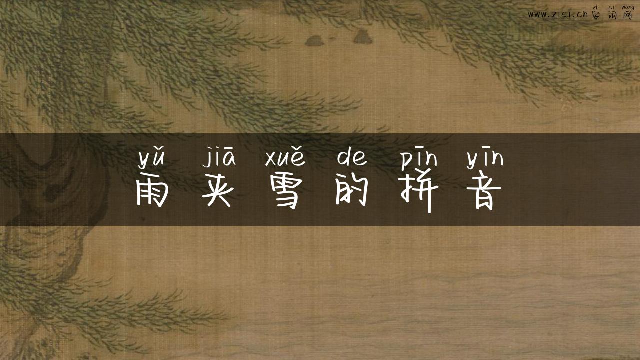 雨夹雪的拼音