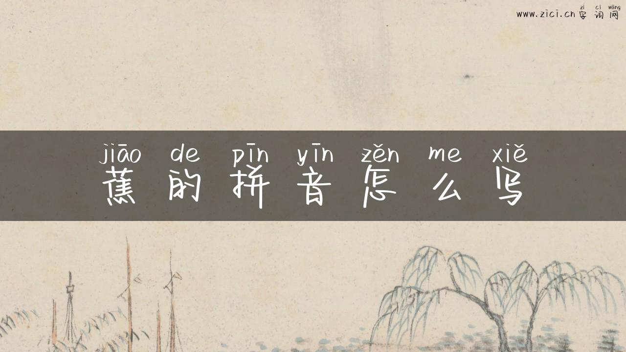 蕉的拼音怎么写