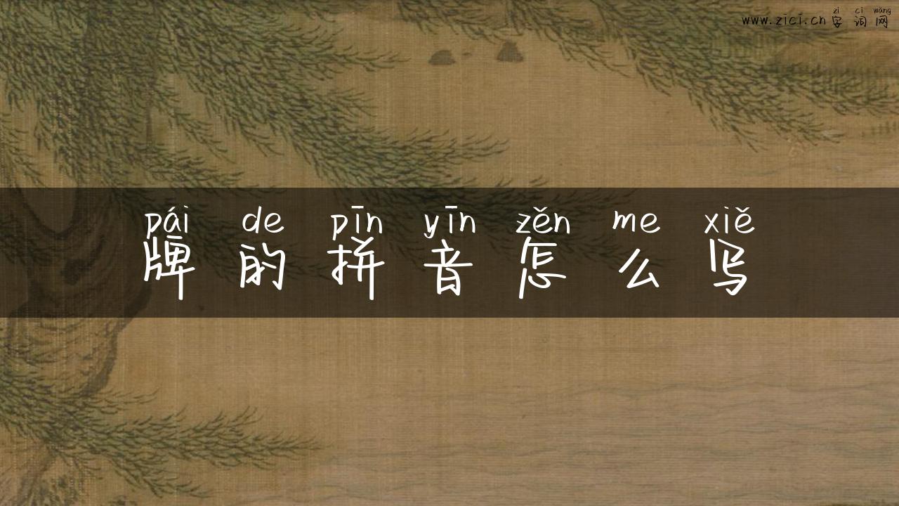 牌的拼音怎么写
