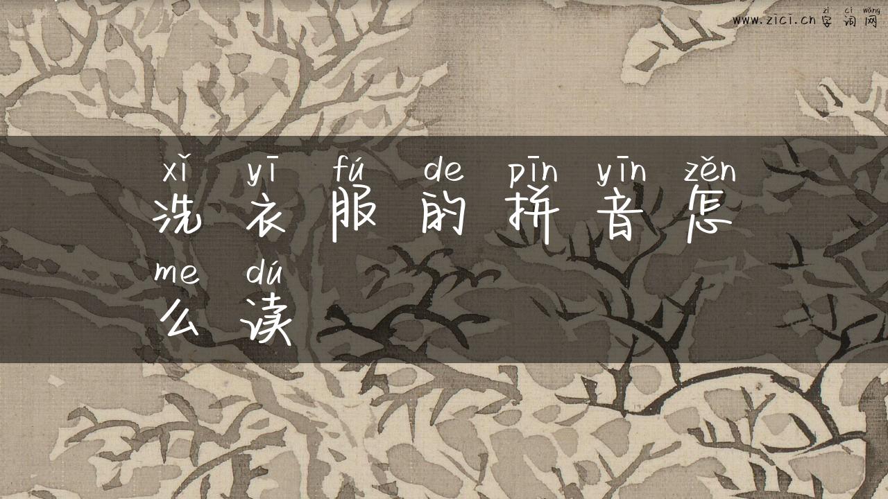 洗衣服的拼音怎么读