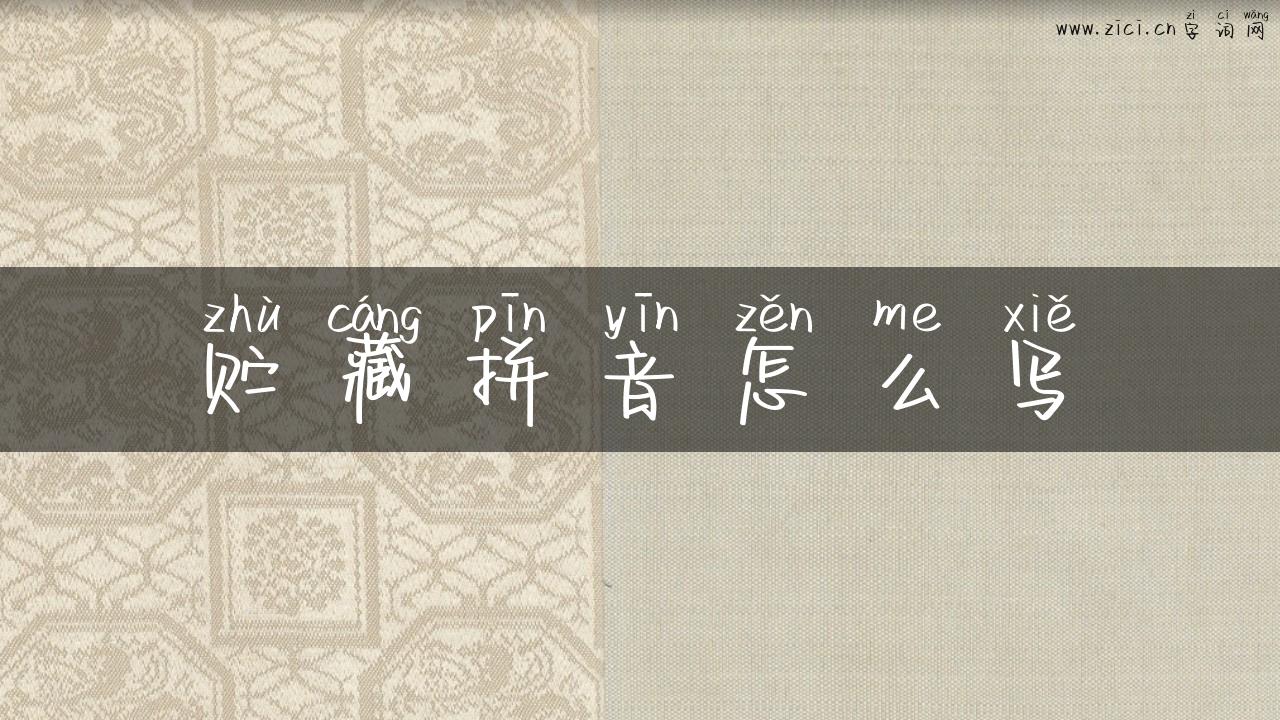 贮藏拼音怎么写