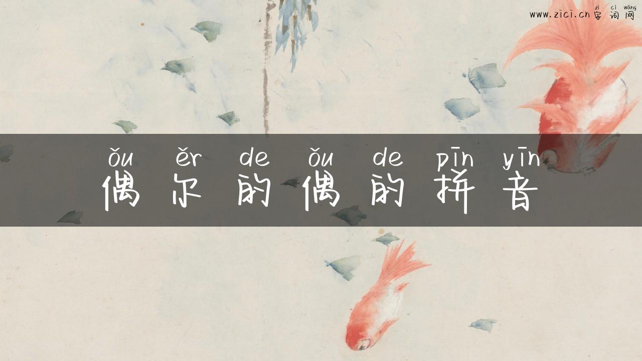 偶尔的偶的拼音