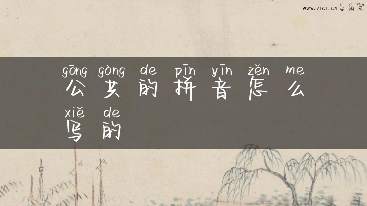 公共的拼音怎么写的