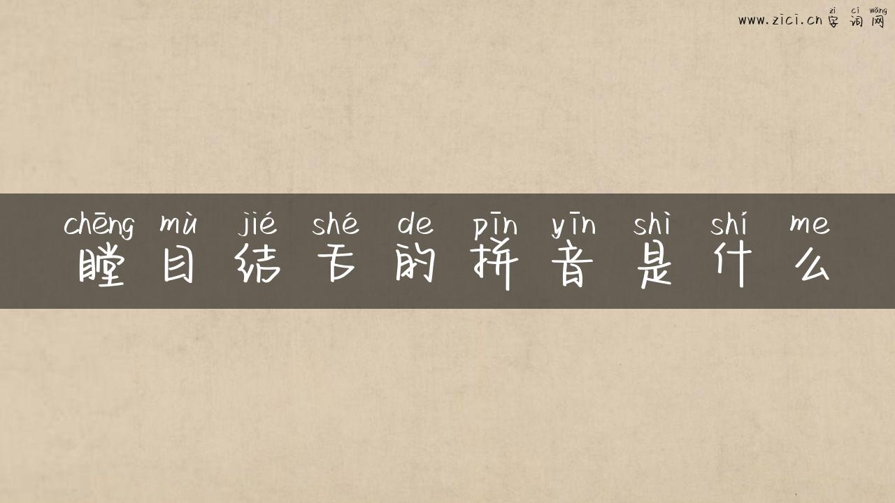 瞠目结舌的拼音是什么