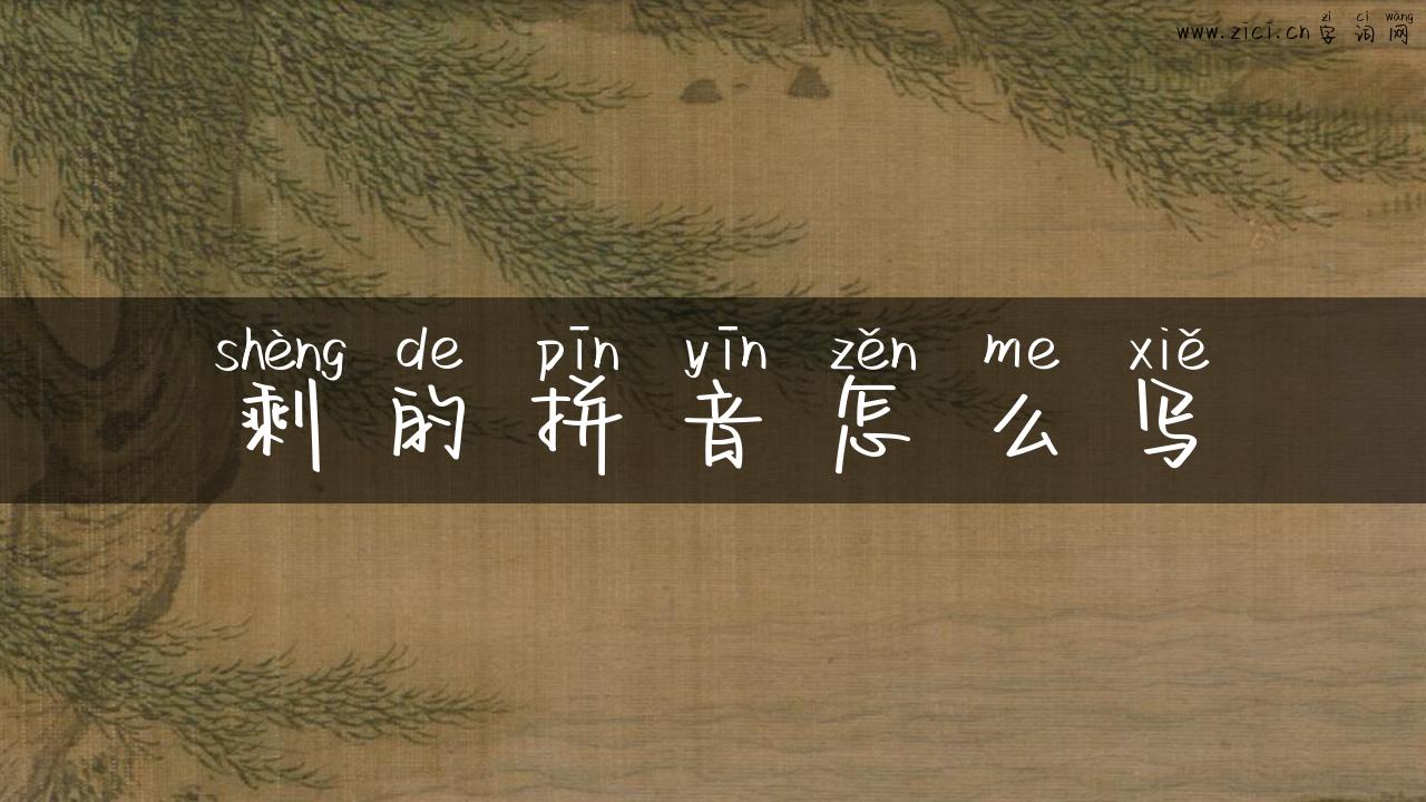 剩的拼音怎么写