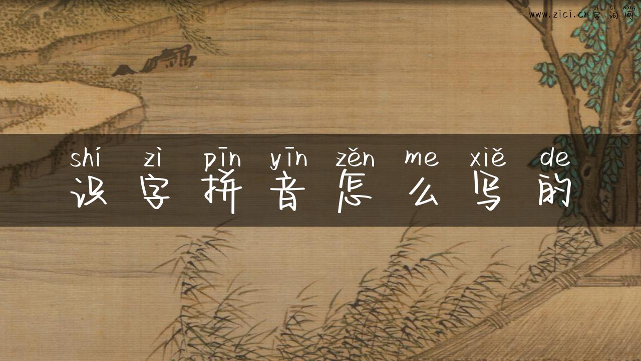 识字拼音怎么写的