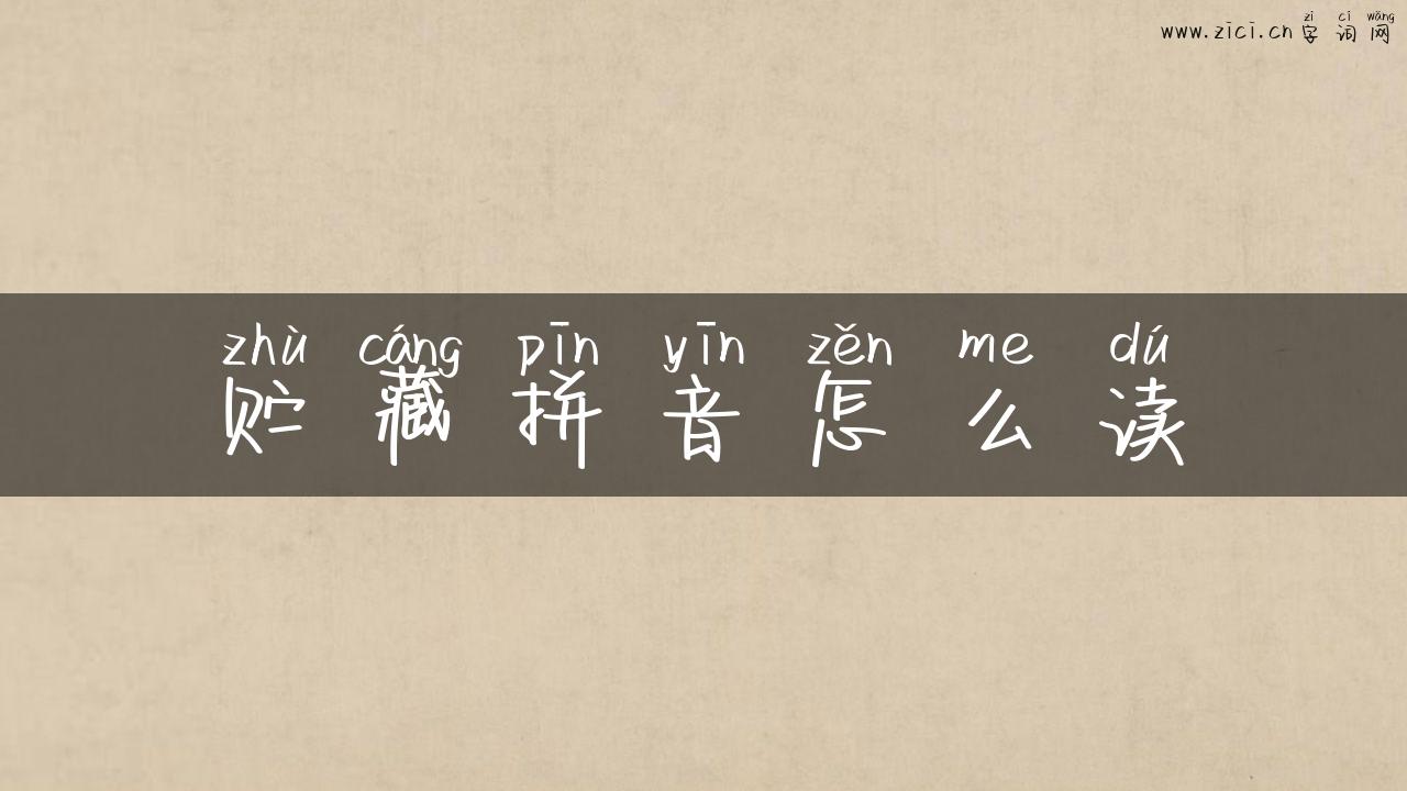 贮藏拼音怎么读