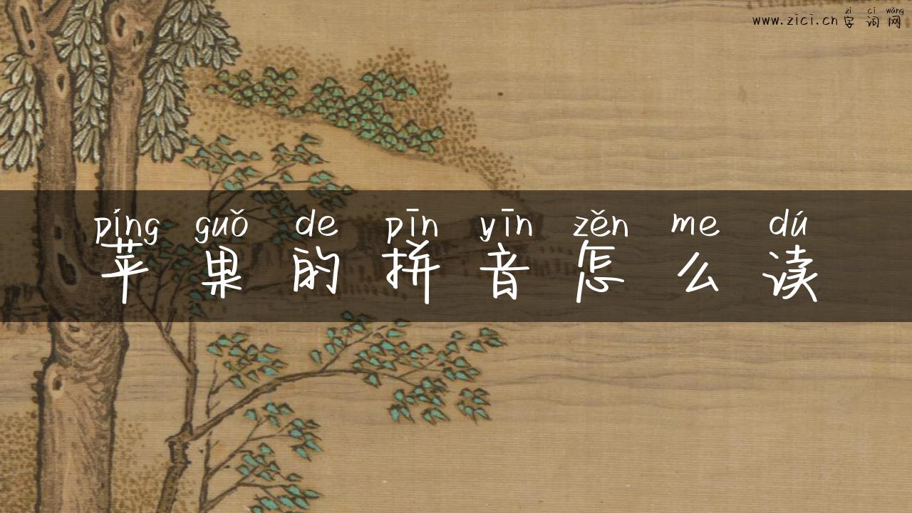 苹果的拼音怎么读