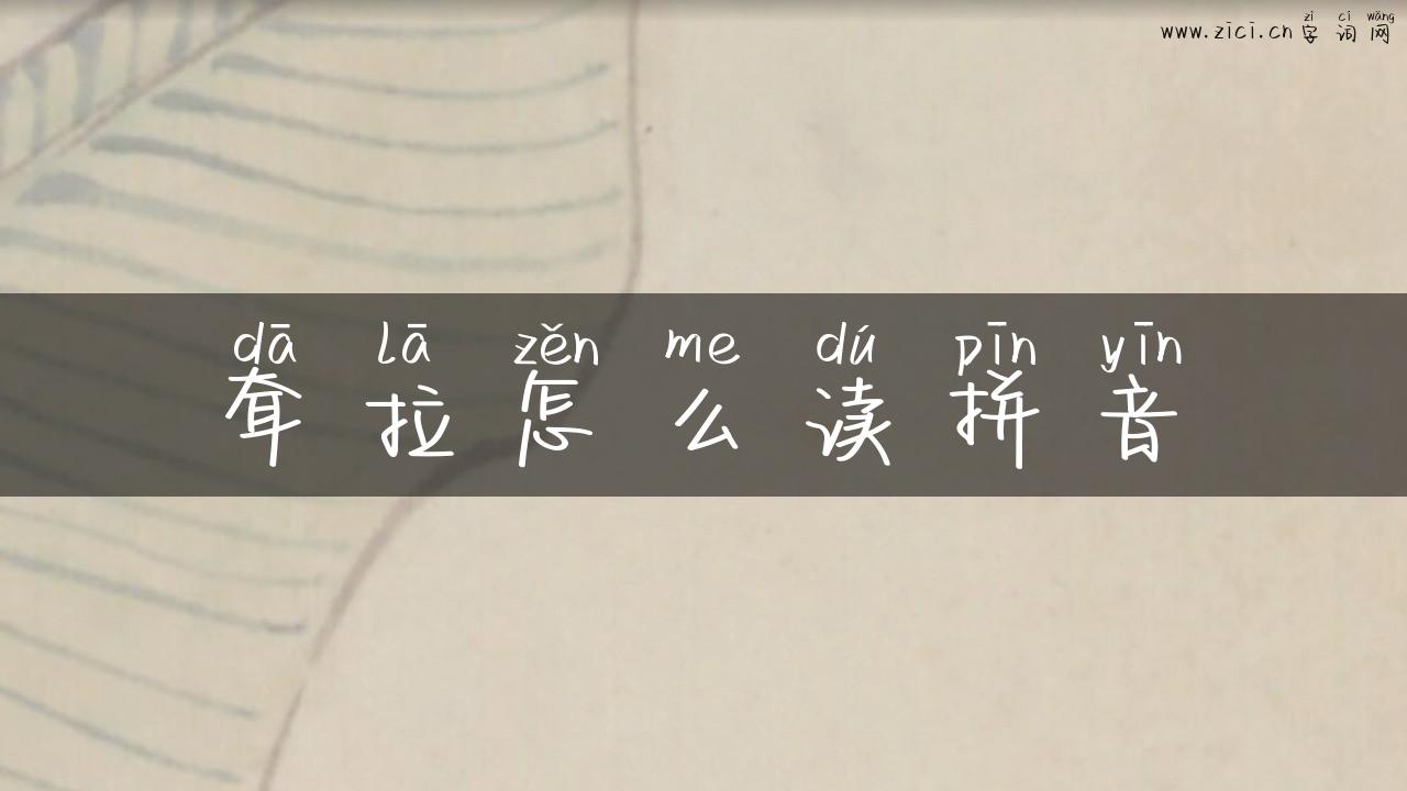 耷拉怎么读拼音