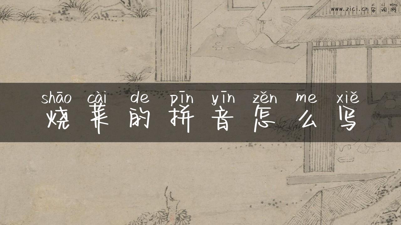 烧菜的拼音怎么写