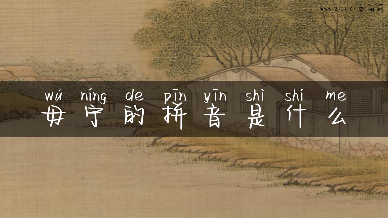 毋宁的拼音是什么