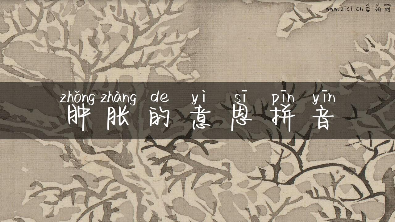 肿胀的意思拼音