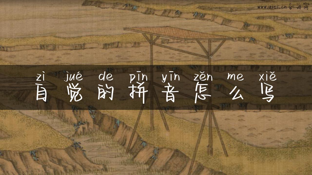 自觉的拼音怎么写