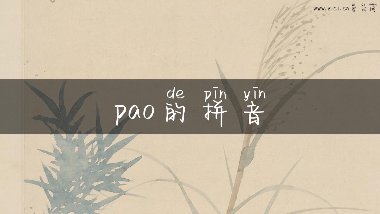 pao的拼音
