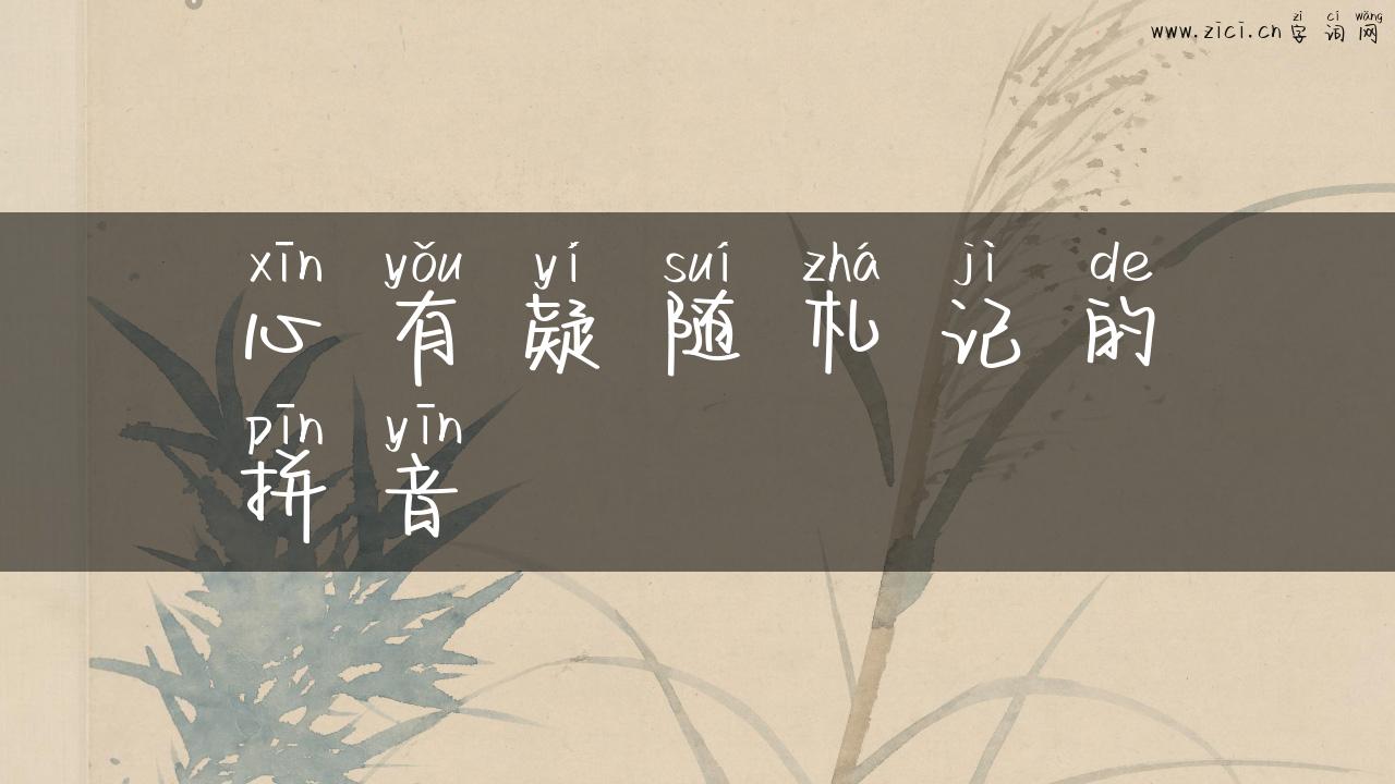 心有疑随札记的拼音