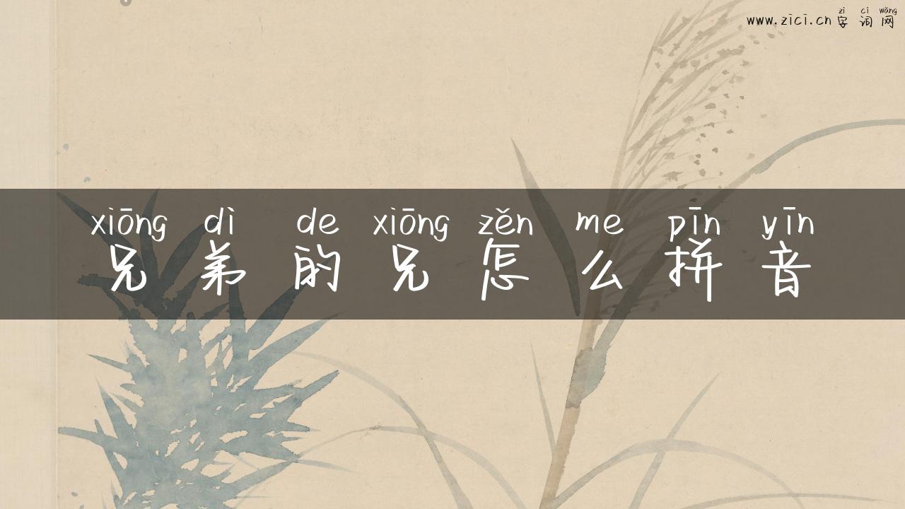 兄弟的兄怎么拼音