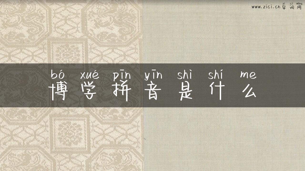 博学拼音是什么