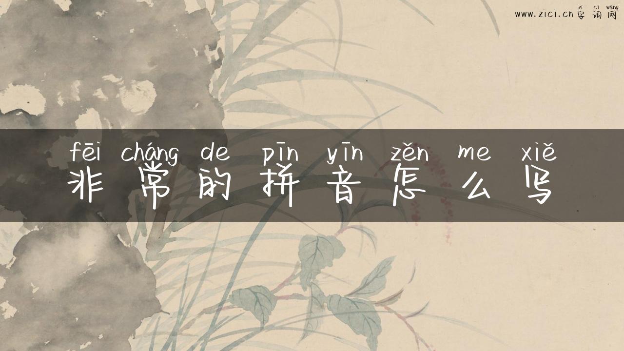 非常的拼音怎么写