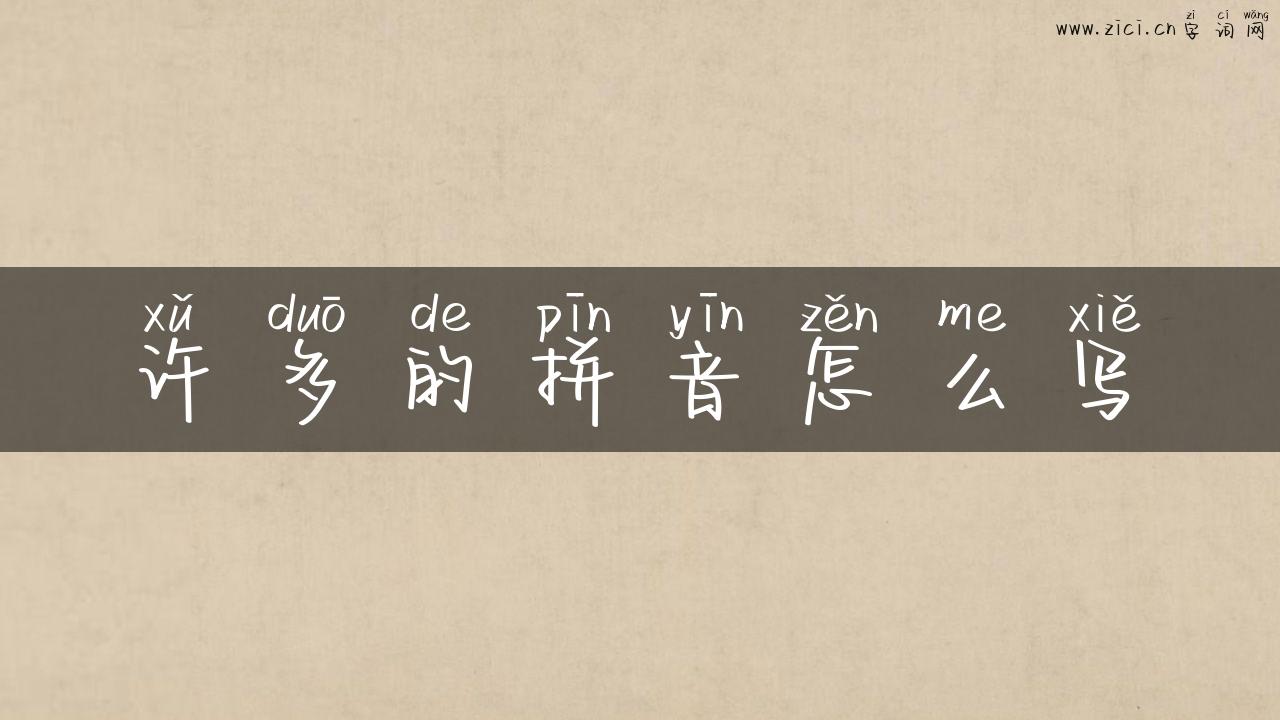 许多的拼音怎么写
