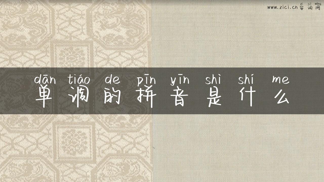 单调的拼音是什么