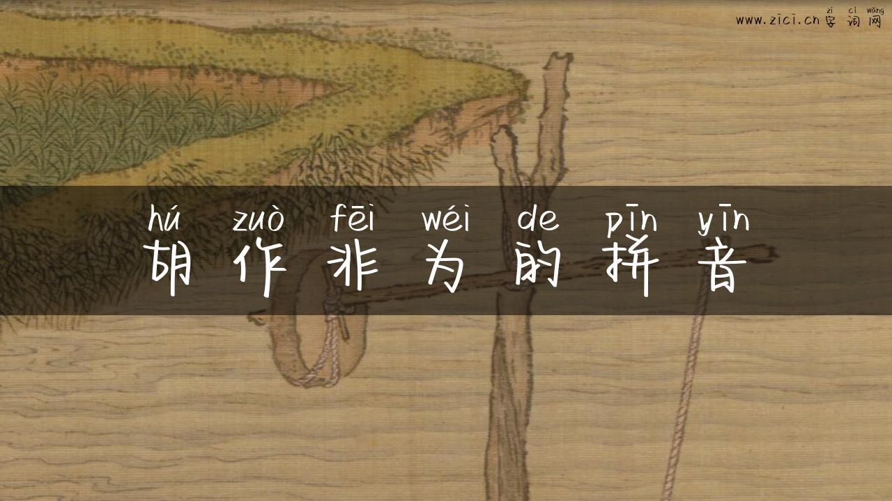 胡作非为的拼音