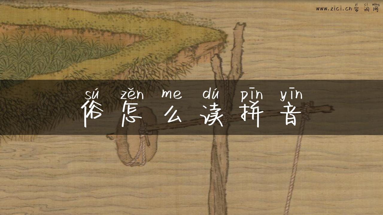 俗怎么读拼音